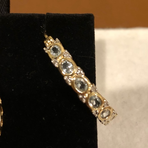 14K hoops gems - Picture 4 of 8